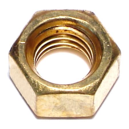 Midwest Fastener Hex Nut, 3/8"-16, Brass, 10 PK 68334